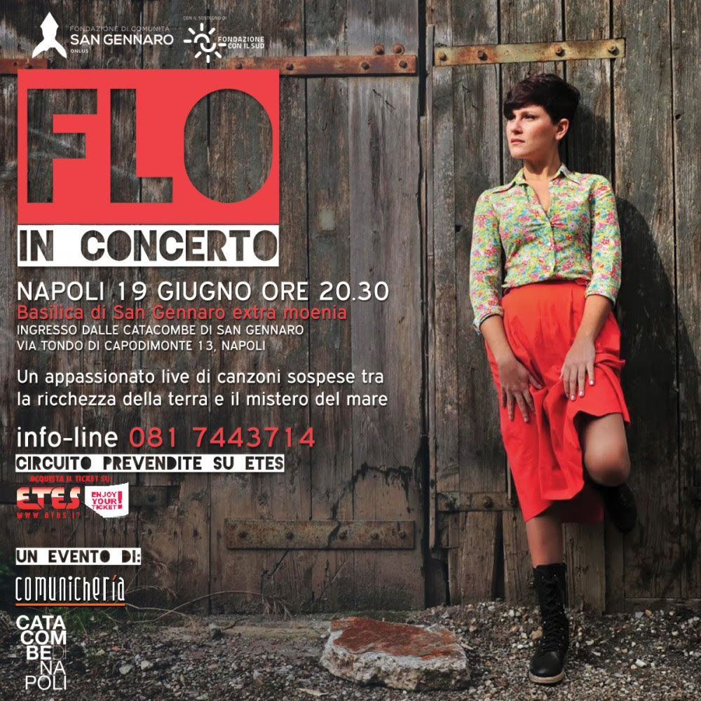 Napoli, Flo in concerto alle Catacombe di San Gennaro