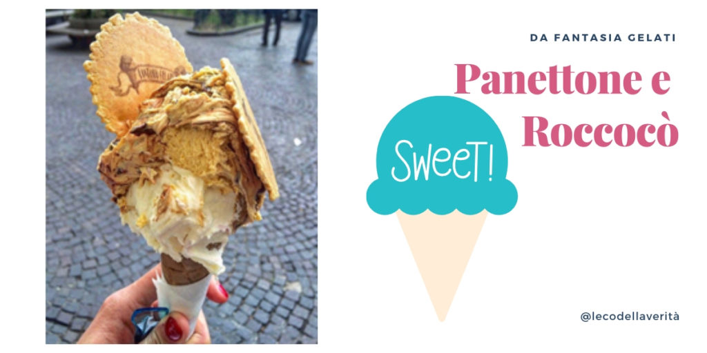 Panettone e Roccocò cono gelato