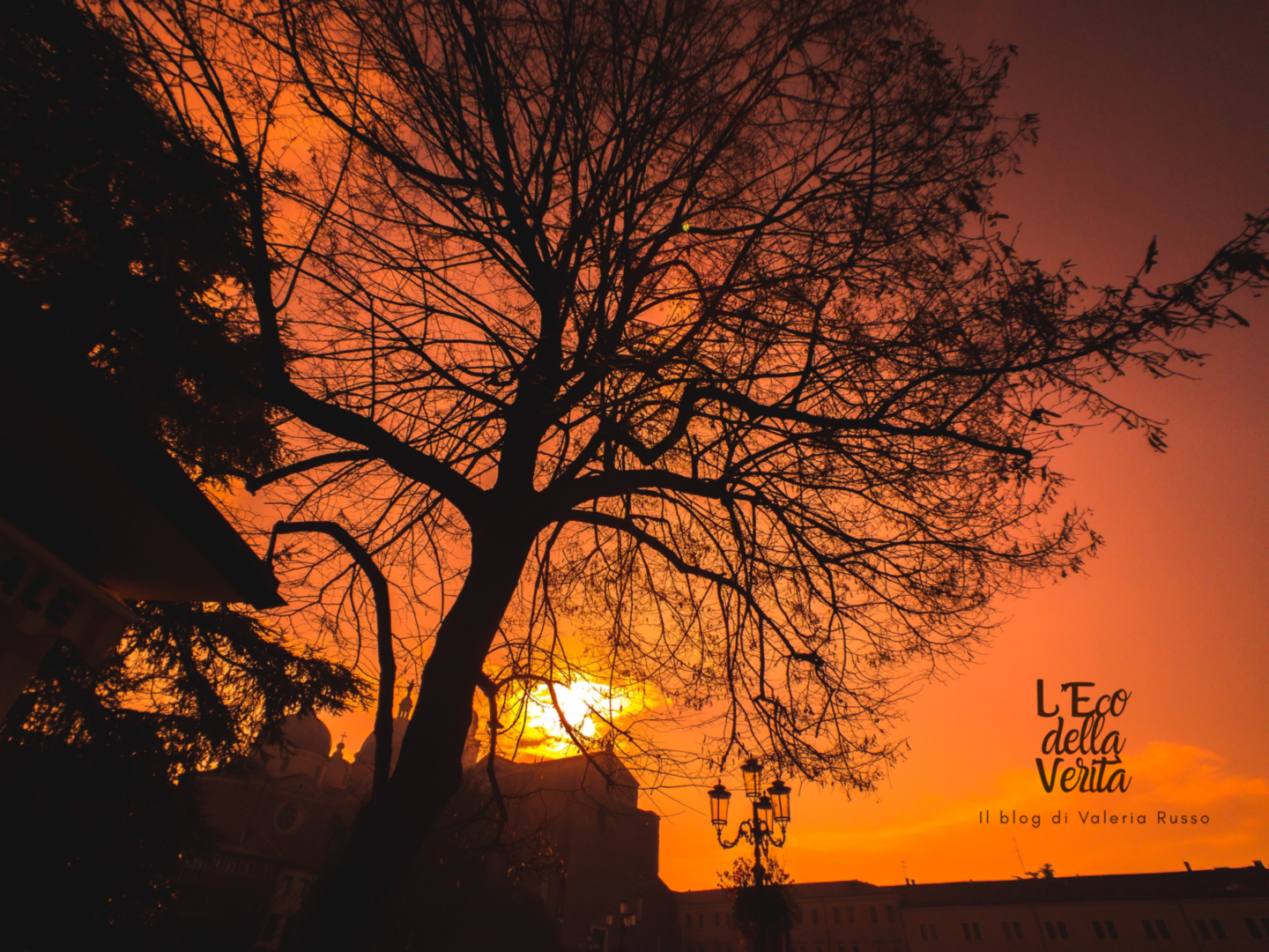 foto del tramonto a Padova
