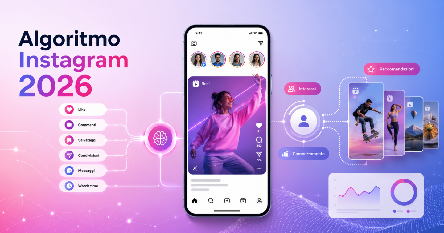 Algoritmo Instagram 2026: come funziona davvero (e cosa è cambiato)